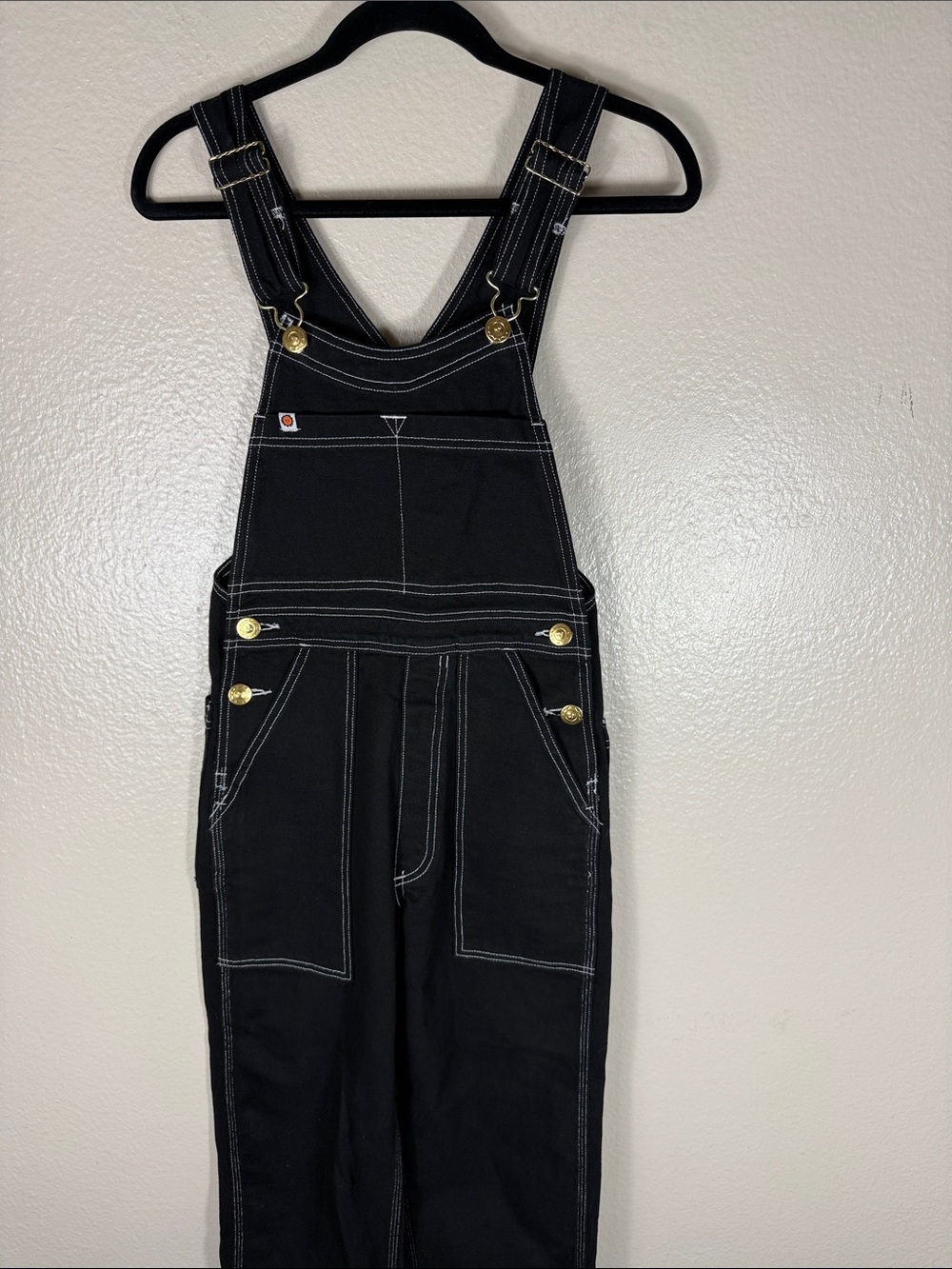Big Bud Press Overalls Black with Contrast Stitch - Picture 4 of 8